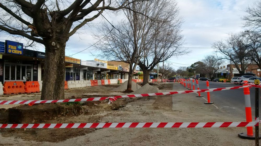 O'Shanassy street roadworks 5 July 2015